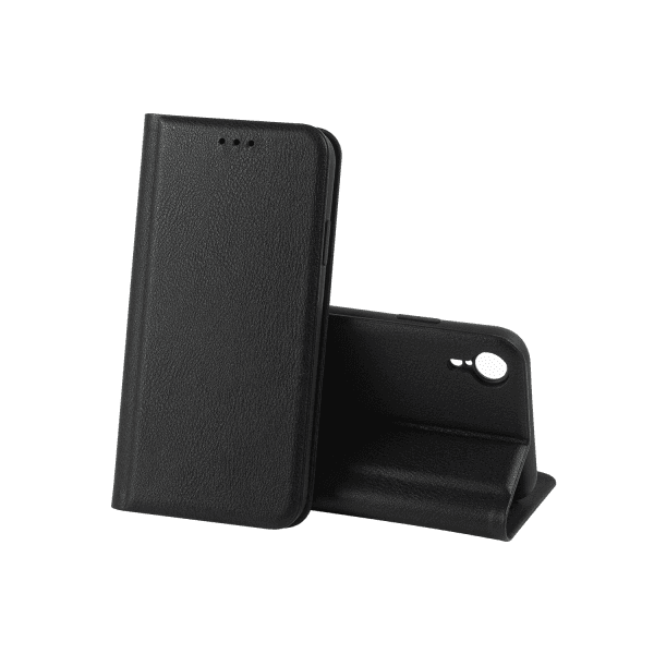 Книжка LEATHER для IPhone Xr чорна