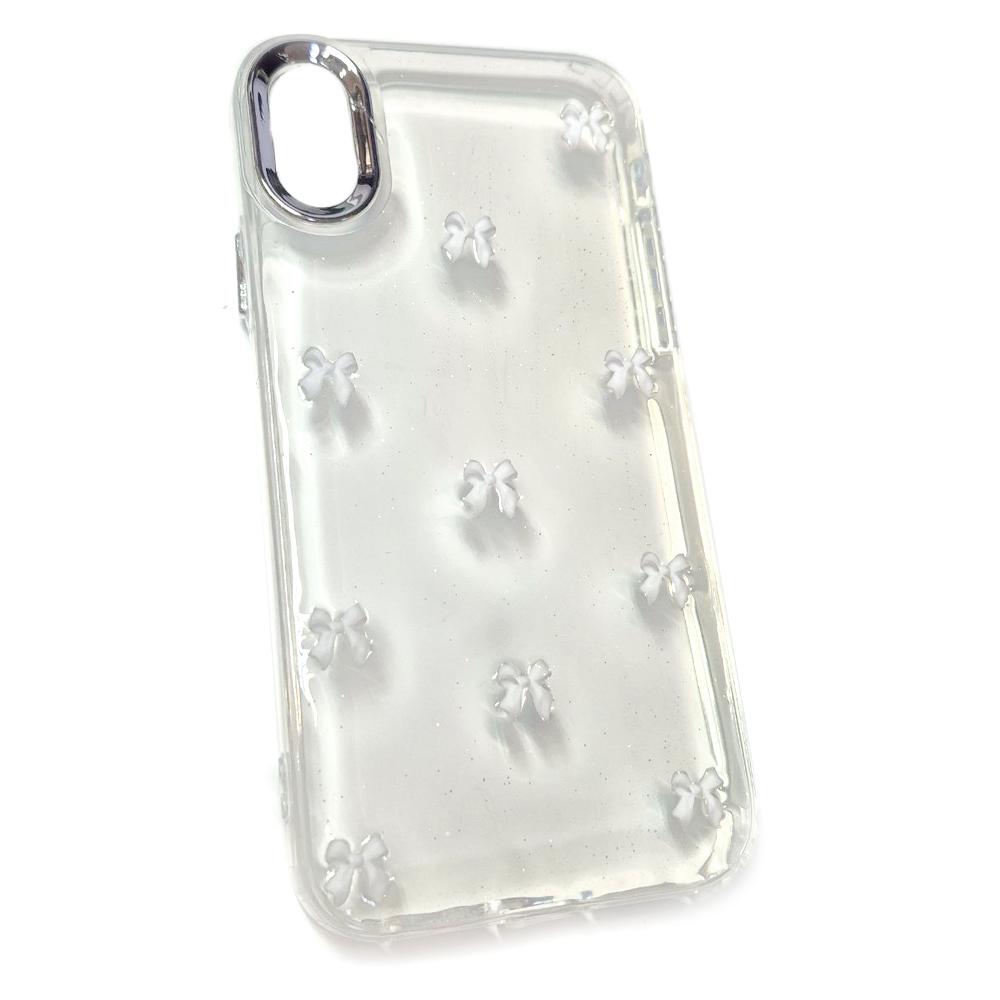 Накладка Shiny Crystal bow для Iphone XR (White)