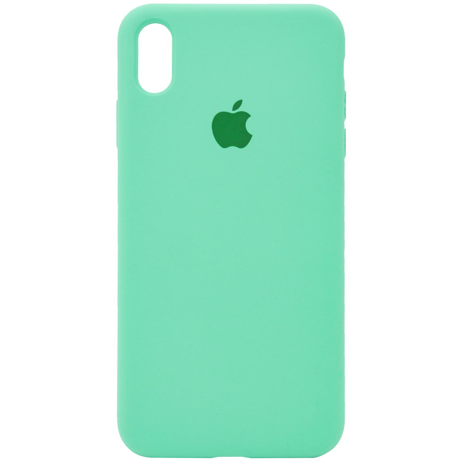 Silicone Case Full Protective (AA) для iPhone XR (Spearmint)