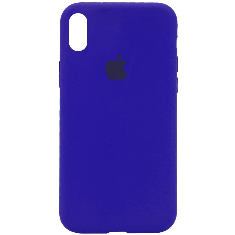 Silicone Case Full Protective (AA) для iPhone XR (Shiny Blue)