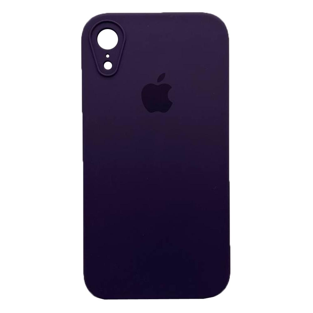 Silicone Case Square Full Camera Protective (AA) для iPhone XR (6.1")  (Elderberry)