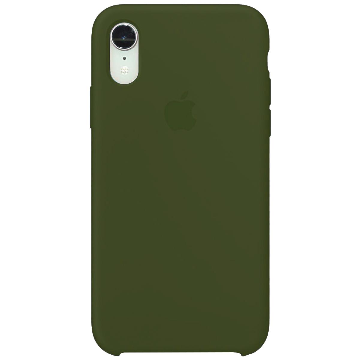 Silicone Case (AA) для iPhone XR (6.1") (Army green)