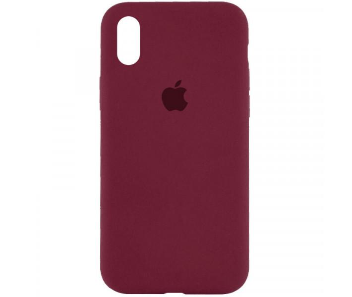 Silicone Case Full Protective (AA) для iPhone XR (Plum)