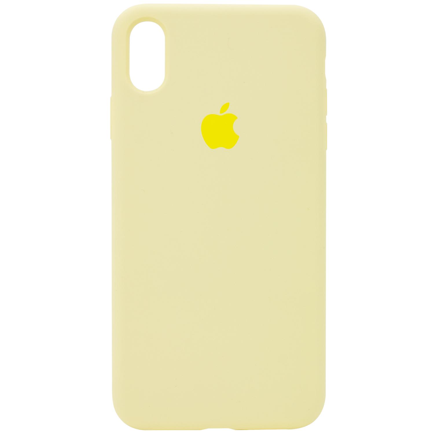 Silicone Case Full Protective (AA) для iPhone XR (Yellow)