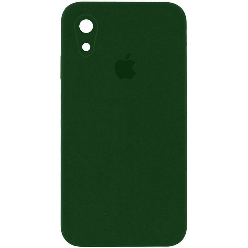 Silicone Case Square Full Camera Protective (AA) для iPhone XR (Army Green)