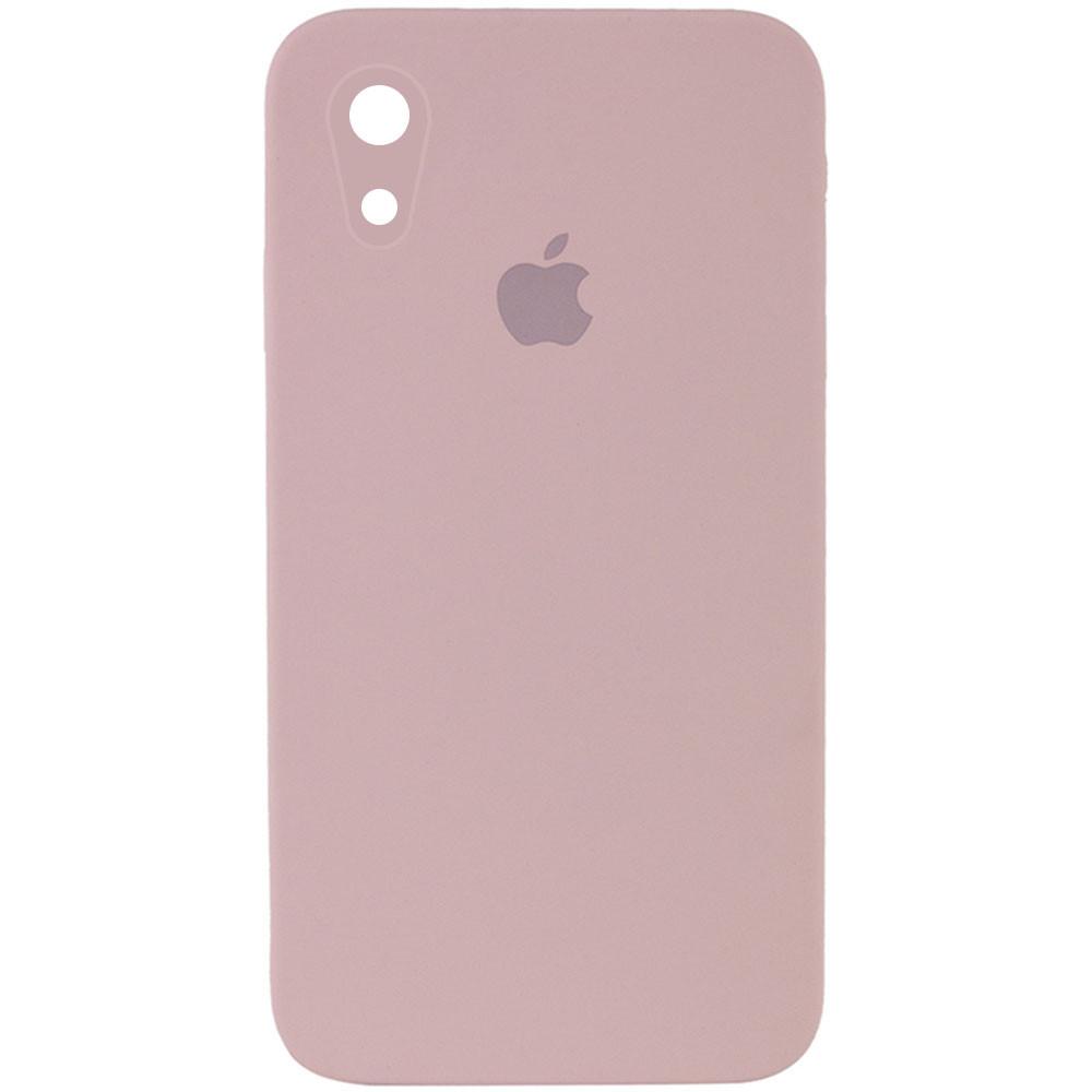 Silicone Case Square Full Camera Protective (AA) для iPhone XR (6.1")  (Pink Sand)