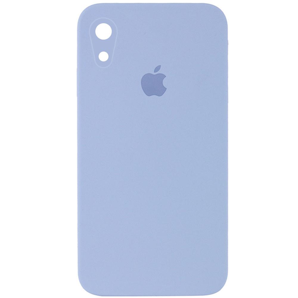 Silicone Case Square Full Camera Protective (AA) для iPhone XR (6.1")  (Mist Blue)
