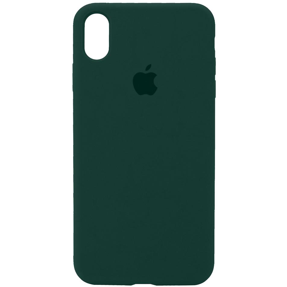 Silicone Case Full Protective (AA) для iPhone XR (Forest green)