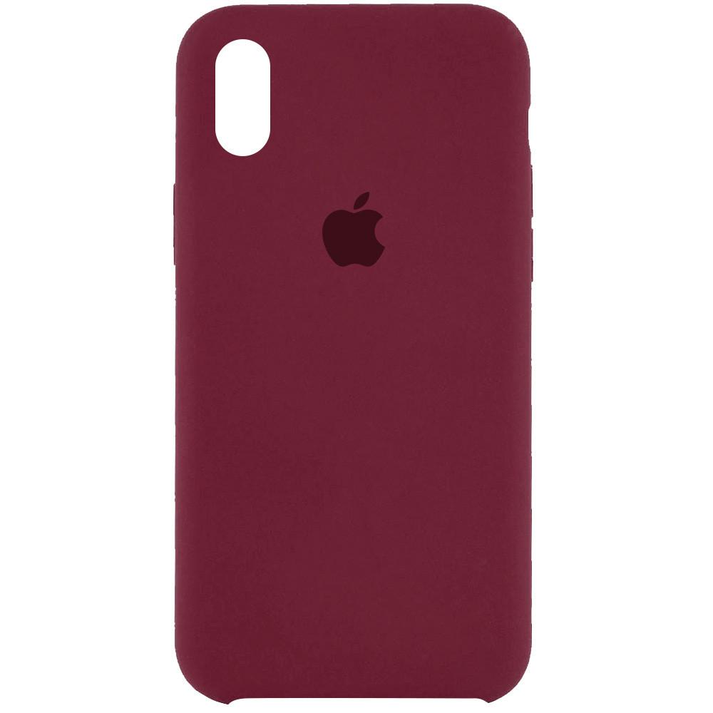 Silicone Case (AA) для iPhone Xs Max (Plum)