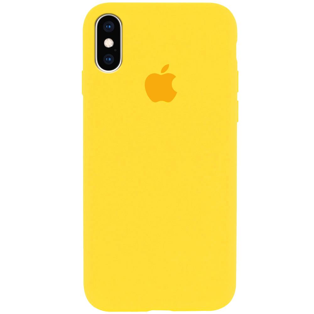 Silicone Case Full Protective (AA) для iPhone XS Max (6.5") (Canary Yellow)