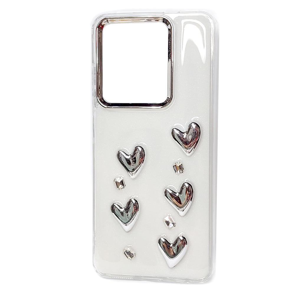 Чохол накладка Love Story 3D для TECNO Spark Go 2024/POP 8/Spark 20/Spark 20C/Infinix Smart 8/Hot 40i (Сердечки)