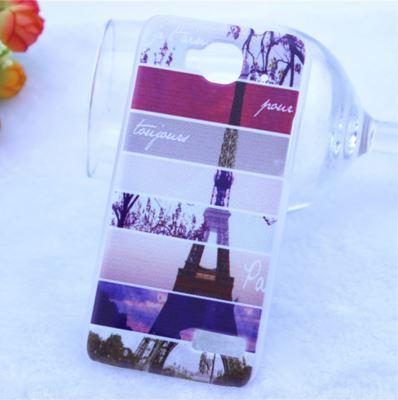 Накладка для Alcatel One Touch 6012X Idol Mini "Париж смужки" (пластик)
