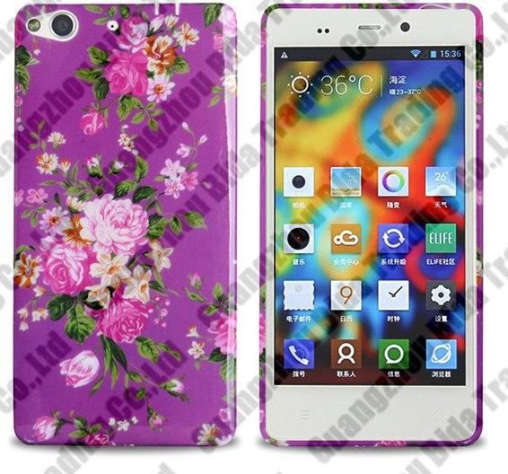 Накладка для FLY IQ453 "Квіти фіолетові"  (силикон)