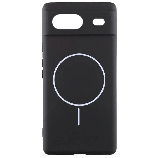 Silicone Case Full Protective (AA)  with MagSafe для Google Pixel 7 (Black)