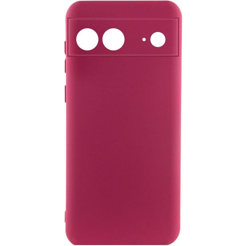 Silicone Cover Full Camera without Logo (A) для Gogle Pixel 7A (Marsala)