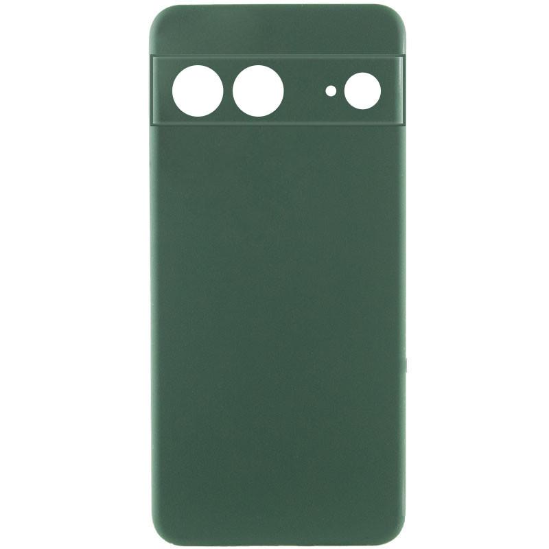 Silicone Cover Full Camera without Logo (A) для Gogle Pixel 7A (Dark green)