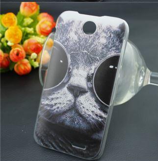 Накладка для HTC Desire 310 "Кіт в окулярах" (пластик)