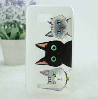 Накладка для HTC Desire 400 "3 коти" (пластик)