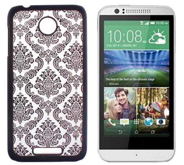 Накладка для HTC Desire 510 "Пейслі чорні обід" (пластик)