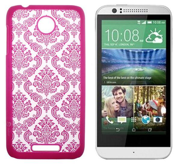 Накладка для HTC Desire 510 "Пейслі рожеві обід" (пластик)