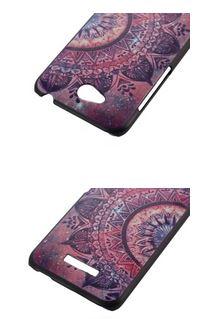 Накладка для HTC Desire 616 "Фіолетові візерунки" (пластик)