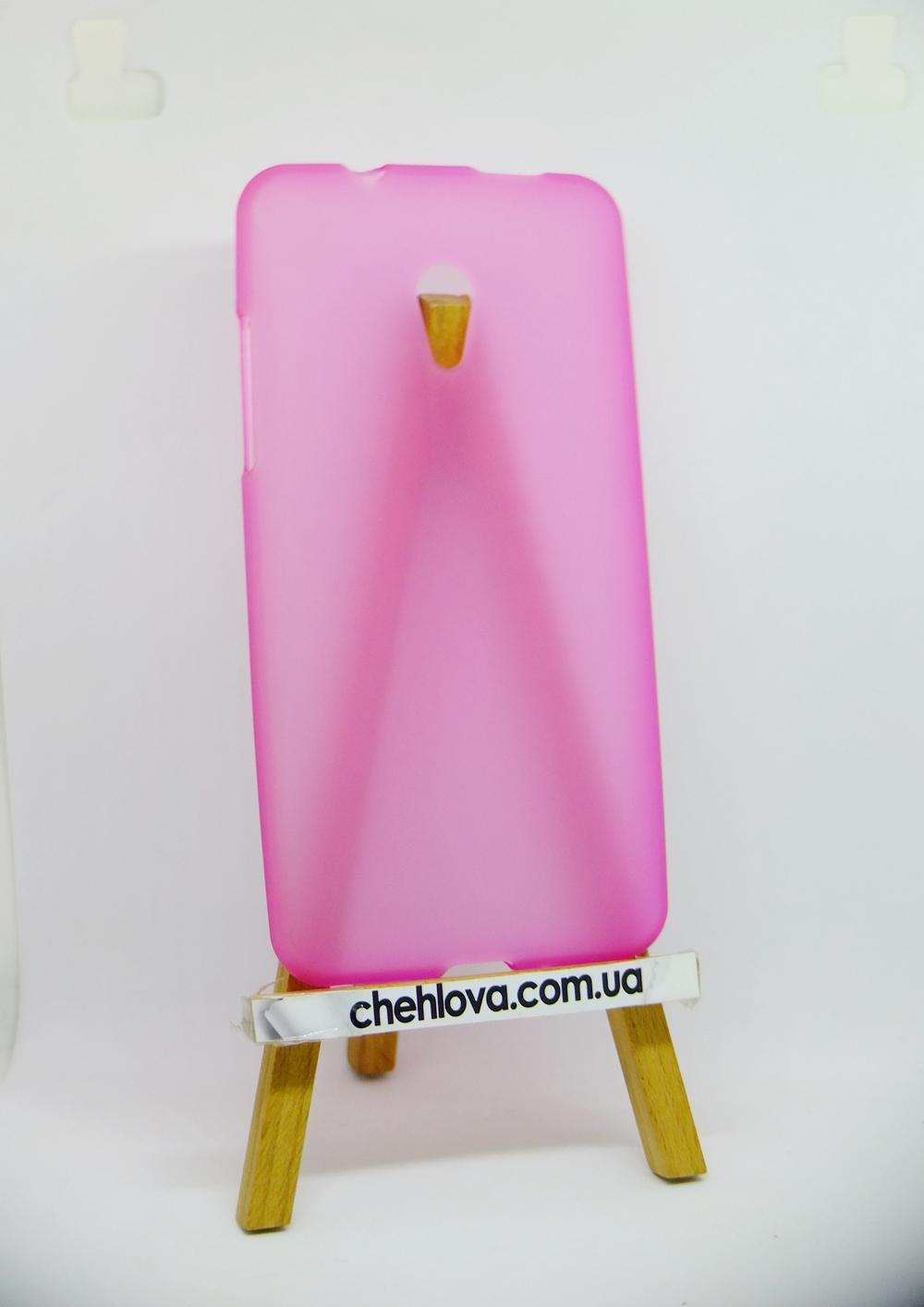 Накладка для HTC Desire 700  Рожевий силікон
