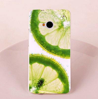 Накладка для HTC One M7 "Лайм" (пластик)