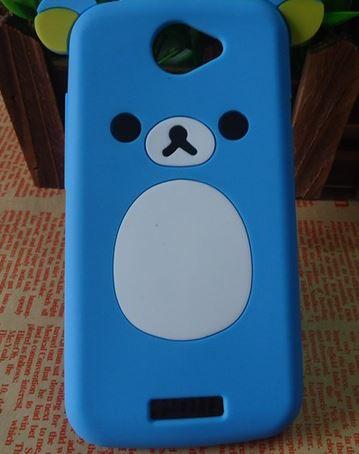 Накладка для HTC One S "Ведмедик" (блакитний) 3D