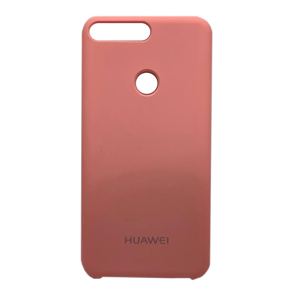 Накладка для Huawei Y7 Prime 2018 (LDN-L21) / Honor 7C Pro (LND-L29)/Enjoy 8 Silicone case light pink (надпис )