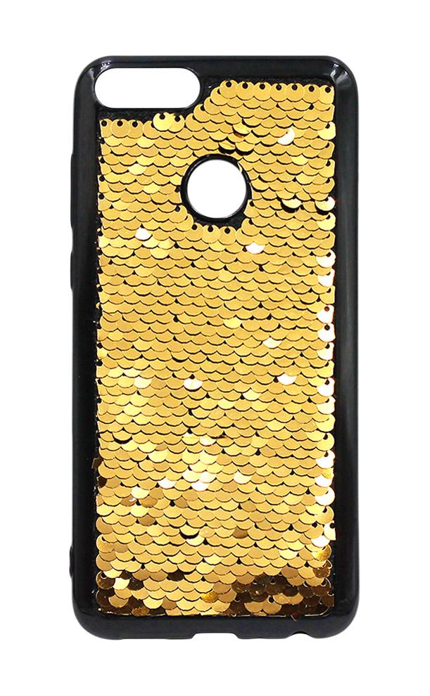 Накладка Sequins для Huawei P Smart  (FIG-LX1) / Enjoy 7S золота