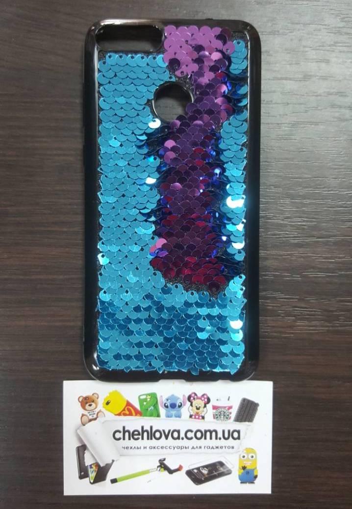 Накладка Sequins для Huawei P Smart  (FIG-LX1) / Enjoy 7S синя