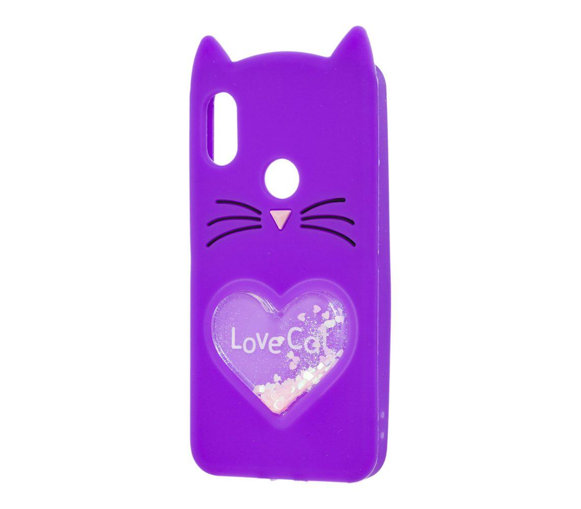 Накладка Cat 3D Heart для Xiaomi Redmi S2 фіолетовий