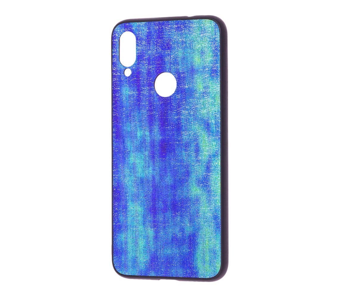 Holographic Leather Case для Huawei Y7 2019 (green/blue)