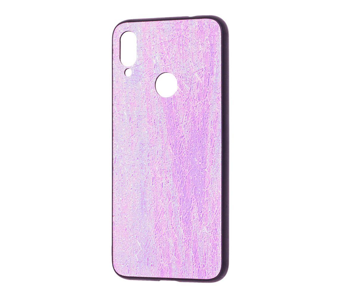 Holographic Leather Case для Huawei Y7 2019 (purple)