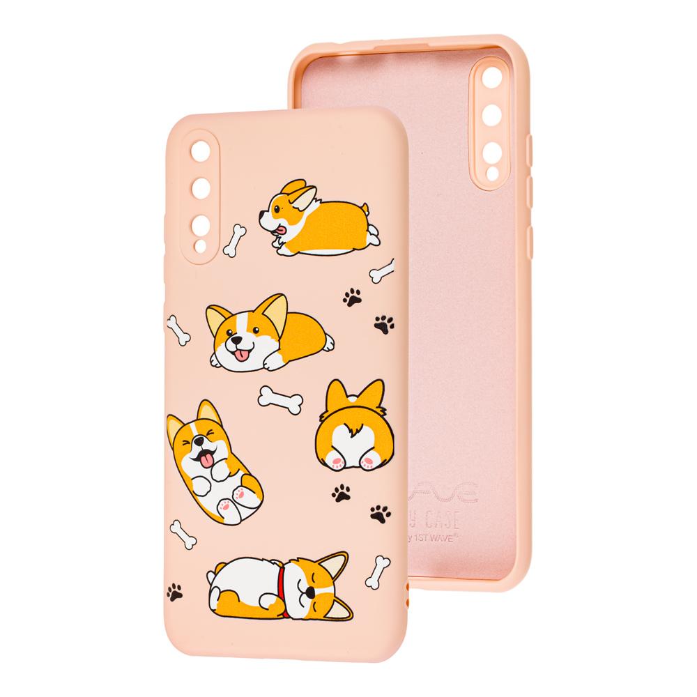 WAVE Fancy для Huawei P Smart S/Y8p (funny corgi/pink sand)