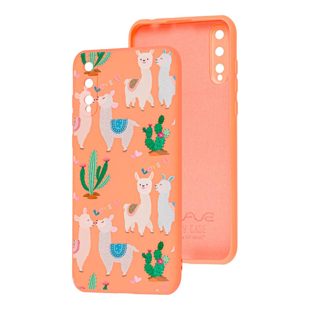 WAVE Fancy для Huawei P Smart S/Y8p (llamas/peach)