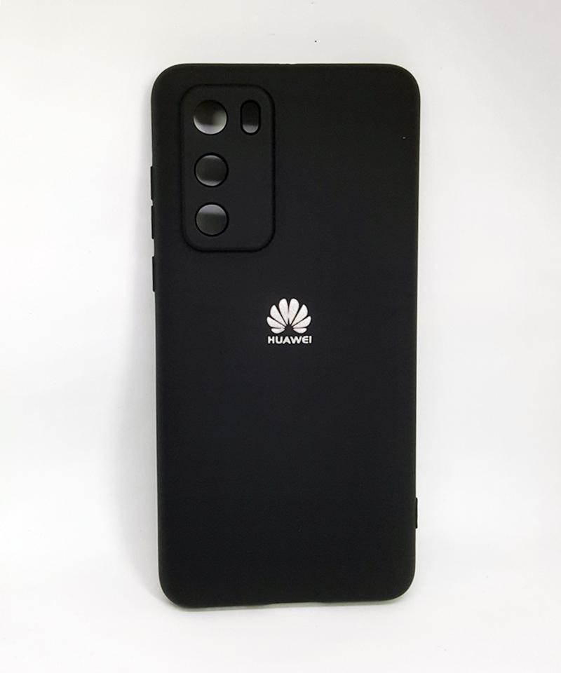 Накладка Silicone Case Full Camera для Huawei P40 чорна