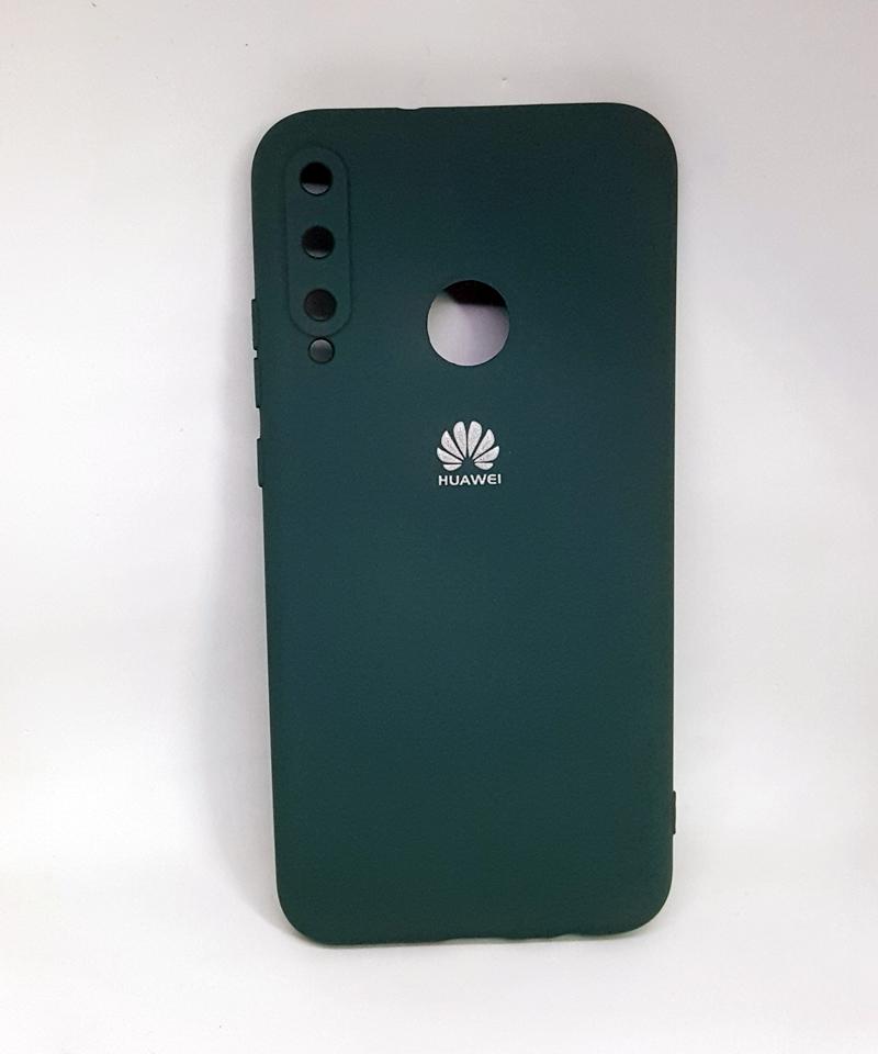 Накладка Silicone Case Full Camera для Huawei P40 Lite E зелена