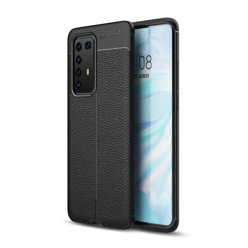 Накладка Ultimate Leather для Huawei P40 Pro чорна