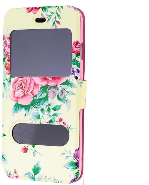 Книжка Flower Case 2 окна Lenovo Sisley S90 Roses beige