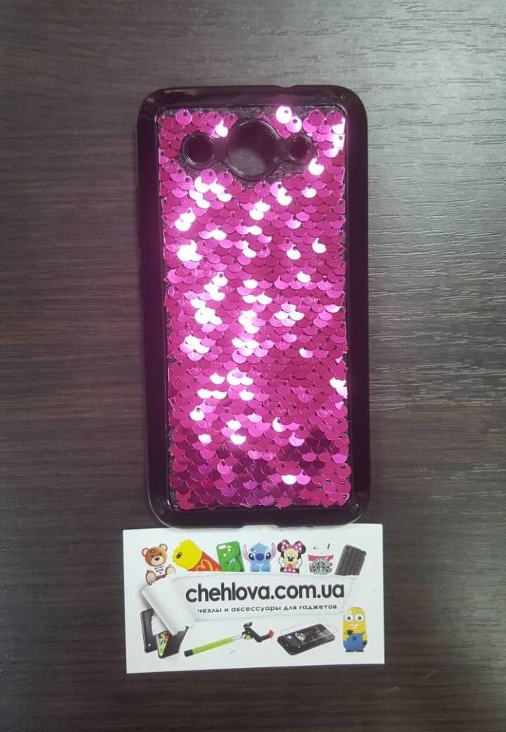 Накладка Sequins для Huawei Y3 2017 (CRO-U00) малинова