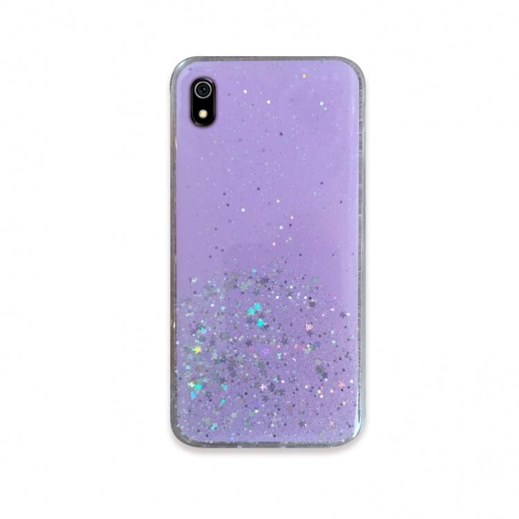 Накладка Acrylic Glitter для Huawei Y5 2019/Honor 8S  фіолетова