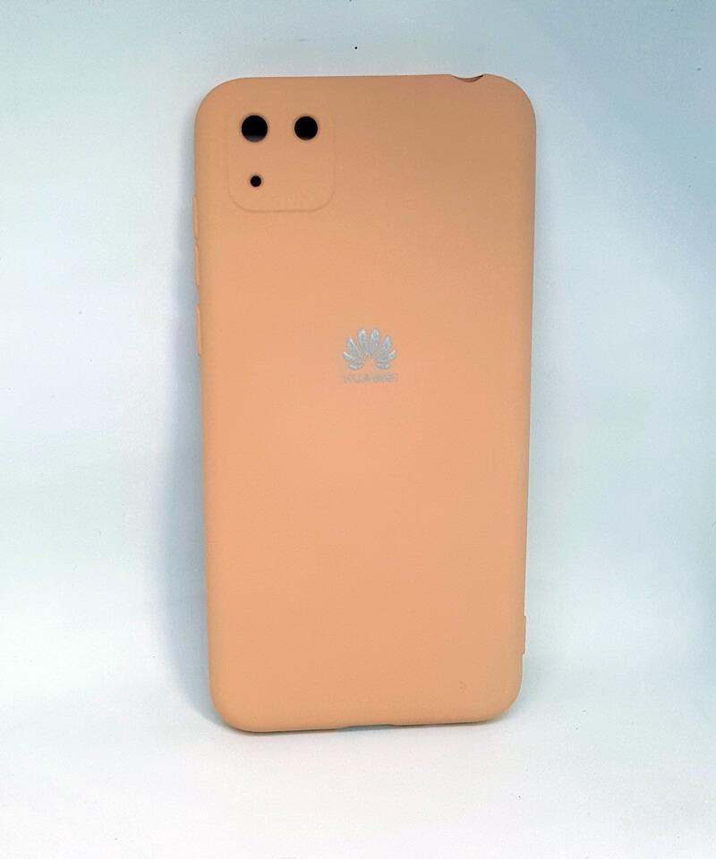 Накладка Silicone Case Full Camera для Huawei Y5P персикова