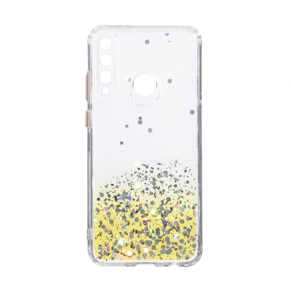 Накладка Glitter Bling Sequins для Huawei Y6P жовта