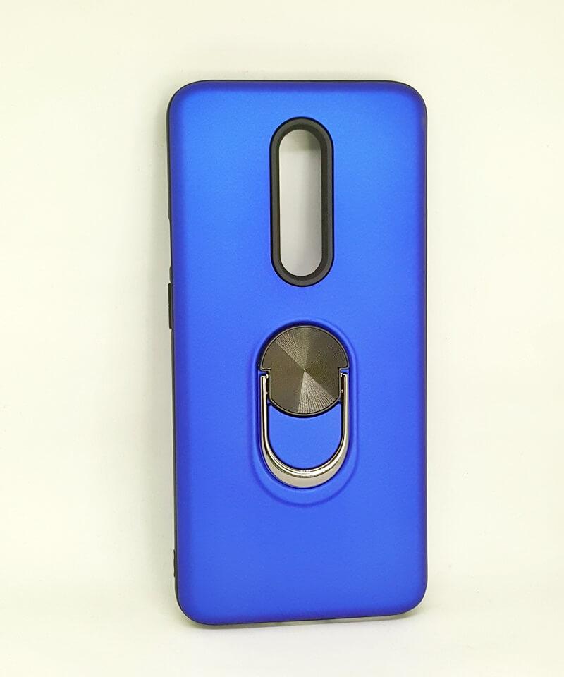 Чохол з кільцем SoftTouch для One Plus 7 Pro (Синій)
