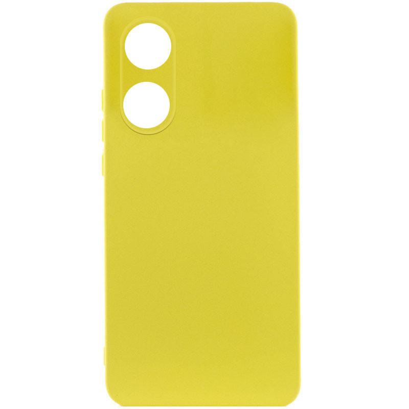 Silicone Cover Lakshmi Full Camera (AAA) для Oppo A78 4G (Yellow)