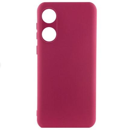 Silicone Cover Full Camera without Logo (A) для Oppo A78 (Marsala)