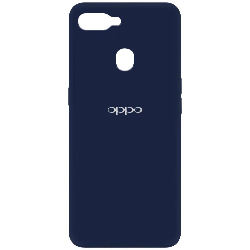 Silicone Cover Full Logo (A) для Oppo A5s/A12 (Midnight blue)