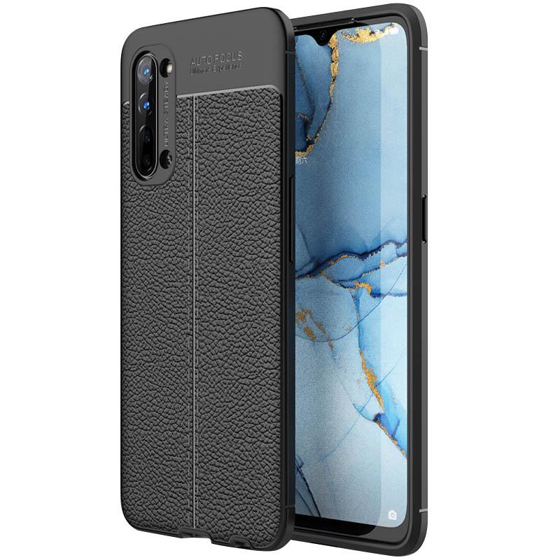 Накладка Ultimate Leather для Oppo Reno 3 чорна