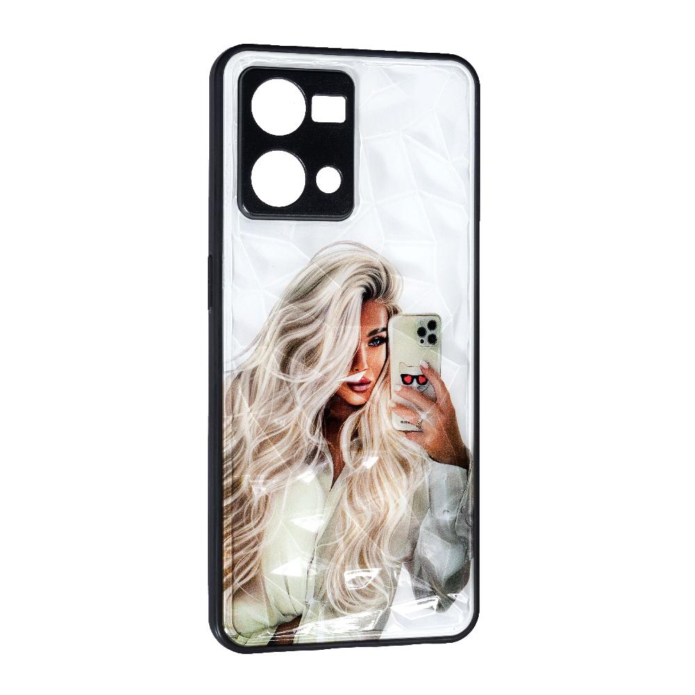 Накладка Ladies Camera для Oppo Reno 7 Girl with Phone
